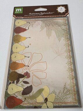 Making Memories Autumn Splendor Glitter Clear Frames 5 Pieces 2009 Scrapbooking